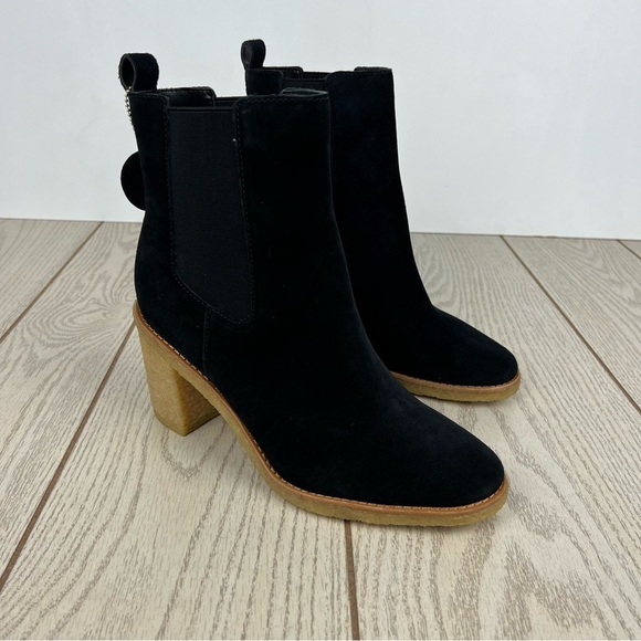 Lauren Ralph Lauren Women's Marianna Pull-On Dress Chelsea Booties 9B Black $195 - Picture 1 of 10